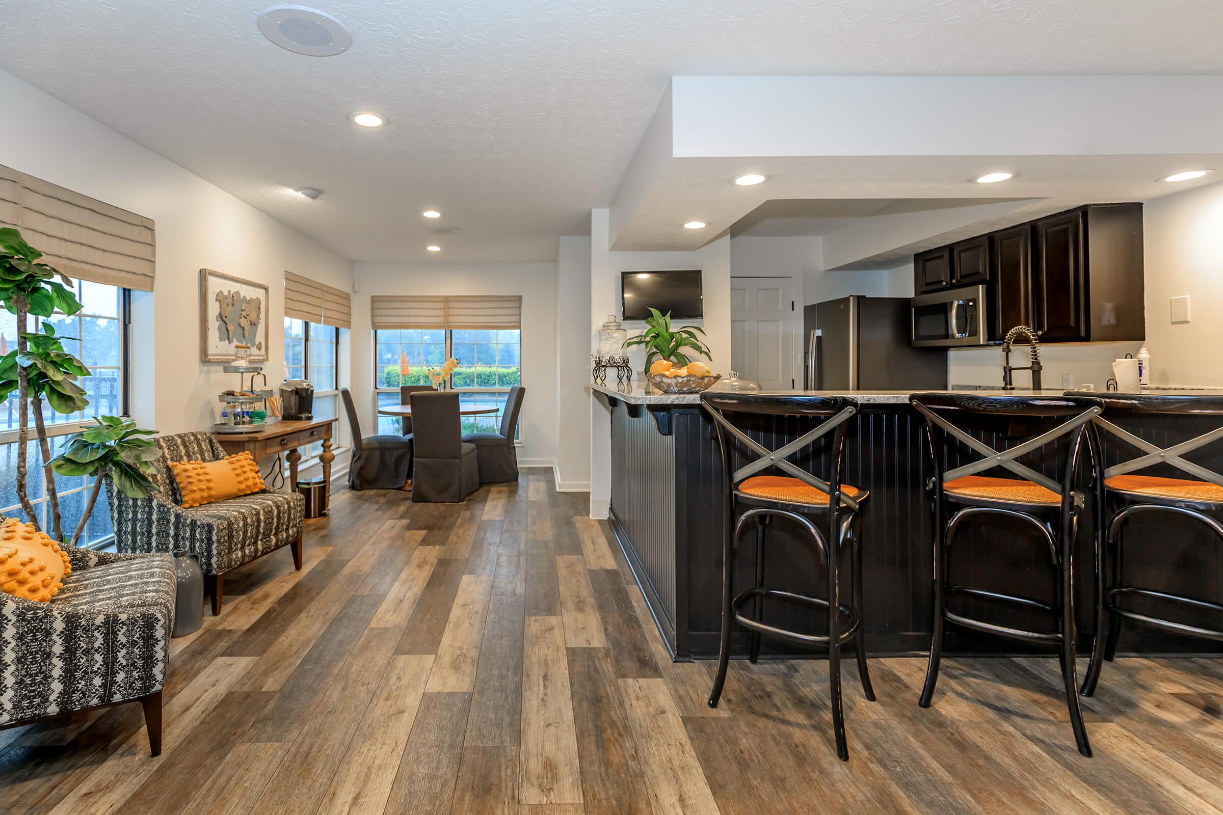 kitchen and dining area