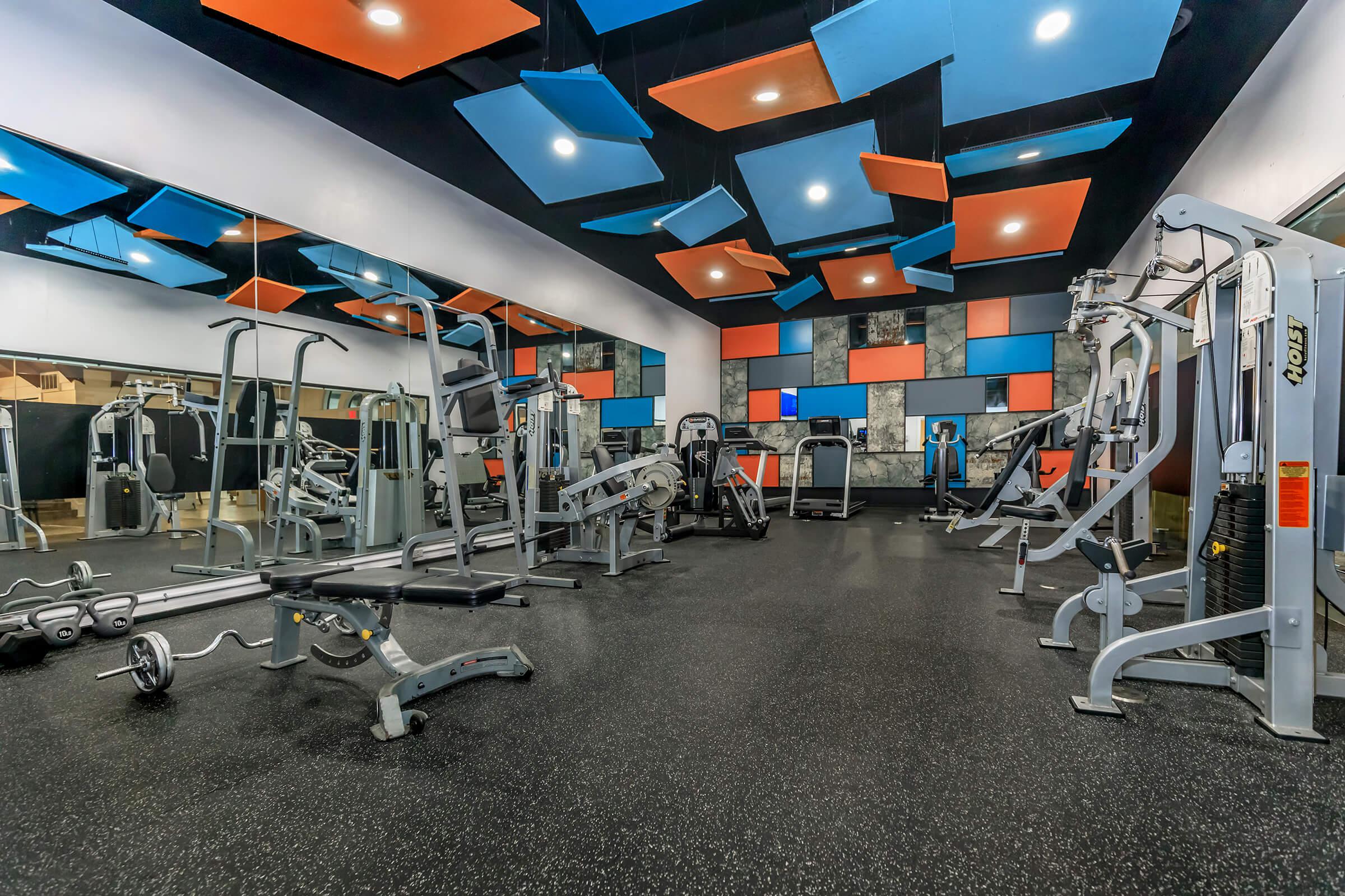 fitness center with equipment