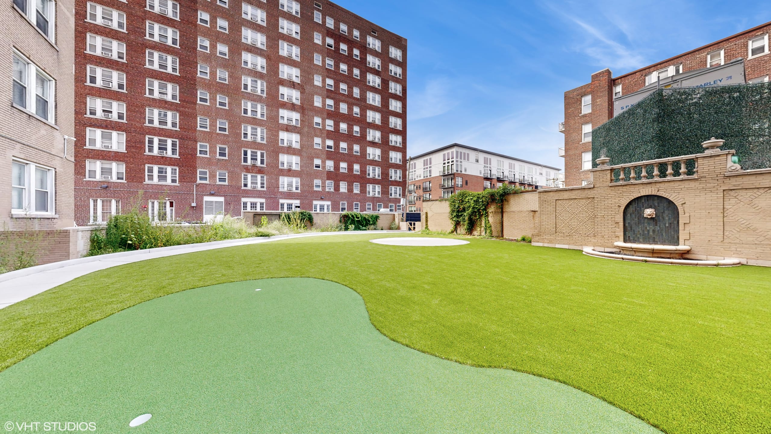 a putting green in the middle of a building